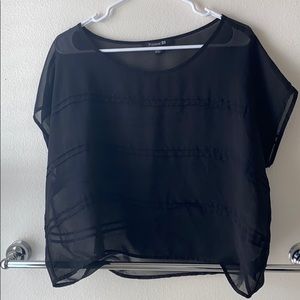 Forever 21 Black Sheer Blouse